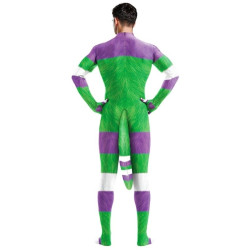 CosplayBoys Combinaison Cosplay Cartoon Blanc-Vert-Violet